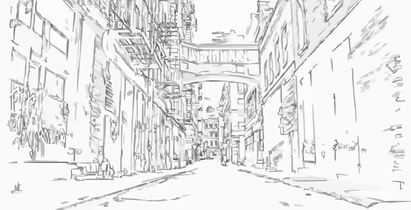 뉴욕시 트라이베카 지구의 골목